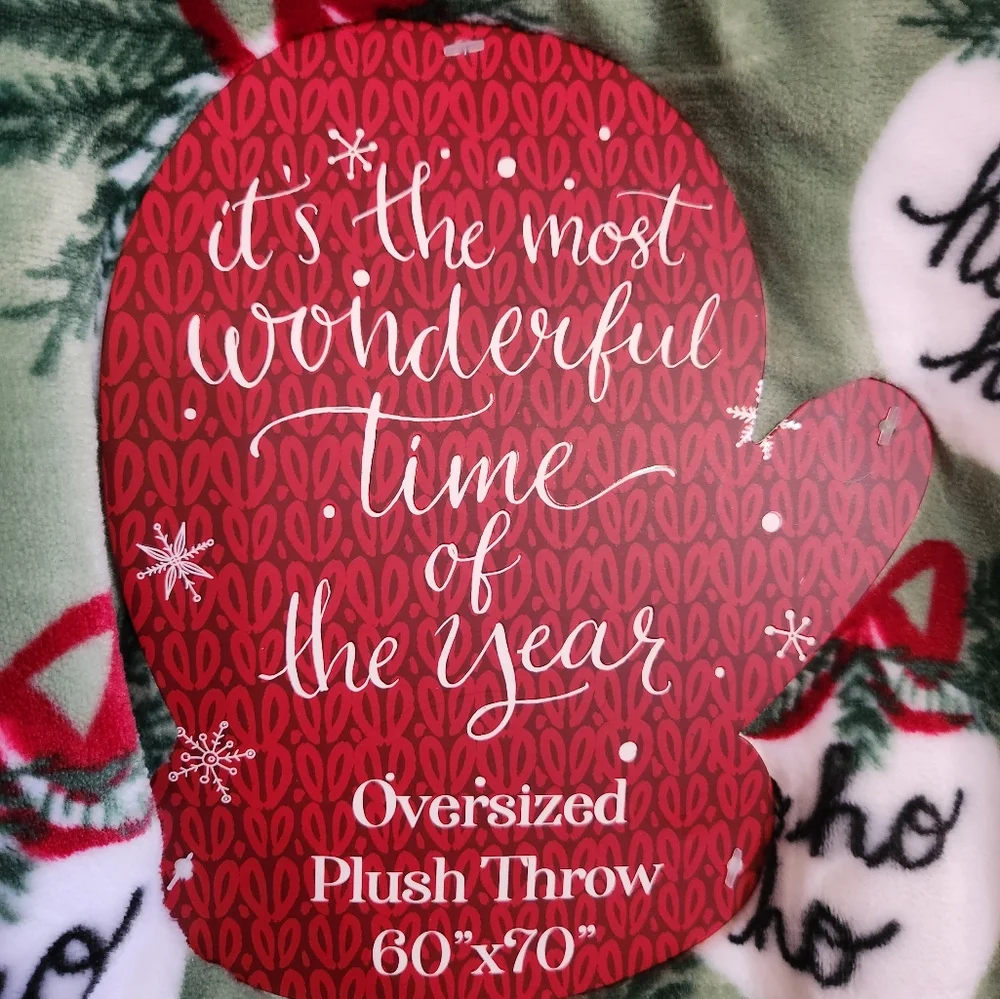 Christmas plush throw blanket ornaments